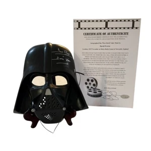 David Prowse Signed Darth Vader Mask with COA + Stand Star Wars Autograph - Picture 1 of 8