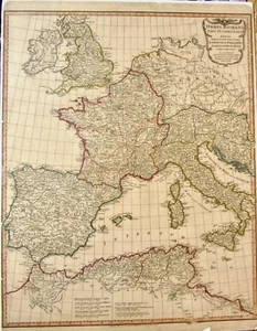ROMAN EMPIRE ORBIS ROMANI PARS OCCIDENTALIS 1793 ORIGINAL MAP D'ANVILLE - Picture 1 of 4