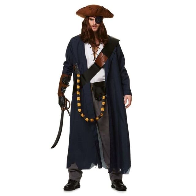 Fantasias Pirata Feminino e Pirata Masculino Adulto Casal (G)