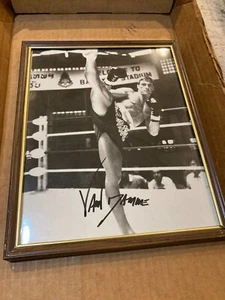 VTG. JEAN-CLAUDE VAN DAMME SIGNED AUTO 8X10 PHOTO FRAMED BLOODSPORT STAR RARE - Picture 1 of 2