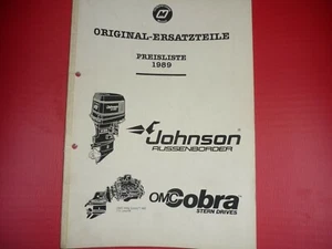 Outboard Marine Ersatzteil Preisliste 1989 Evinrude Johnson Omc Cobra SACHS - Bild 1 von 2