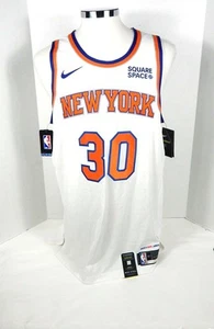 Camiseta deportiva blanca auténtica Nike 52 2020-21 para hombre de los New York Knicks Julius Randle #30 - Imagen 1 de 5