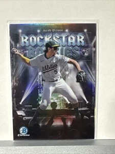 Jacob Wilson 2025 Bowman Baseball #RR-16 Rockstar Rookies Oakland Athletics - Picture 1 of 10