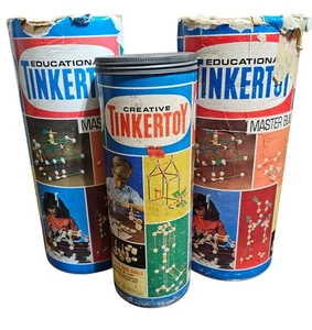 Vintage TINKER TOYS WOOD WOODEN TOYS 6.5 Lbs Stick Spoke and Hub Building Toys - Picture 1 of 24