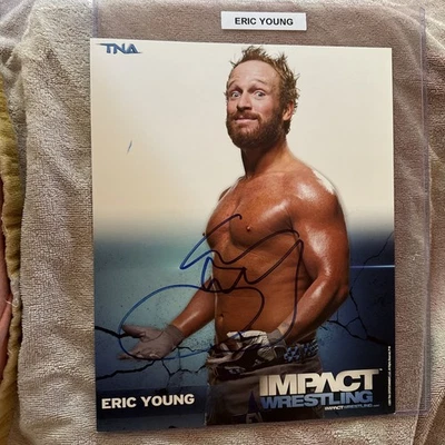 Foto 8x10 firmada por Eric Young TNA IMPACT lucha libre Foto 1 de 4