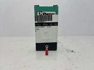 Terminal de anillo Panduit Pv18-8R-Cy, tamaño de perno #8, 18 AWG, 600 V, aislamiento de vinilo, - Imagen 1 de 5