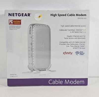 NETGEAR DOCSIS 3.0 High Speed Cable Modem CMD31T FACTORY SEALED - Image 1 of 4