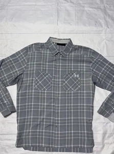 Under Armour Button Up Long Sleeve Shirt Mens XL Plaid Fitted Casual Collar - Picture 1 of 5