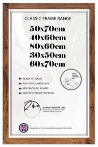 50x70 40x60cm 80x60cm 30x50cm 60x70cm WIDE Poster Frame for Home & Office Rustic - Picture 1 of 8