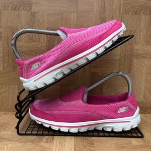 Zapatillas sin cordones ligeras Skechers Go Walk 2 rosa intenso 13590 Reino Unido talla 3 - Imagen 1 de 13