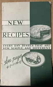 Proctor and Gamble Crisco New Recipes Cookbook Recipes and Hints 1930 - Picture 1 of 6
