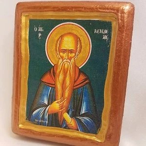 Kendeas Cendeas The Wonderworker Saint of Cyprus Byzantine Greek Orthodox Icon - Picture 1 of 9