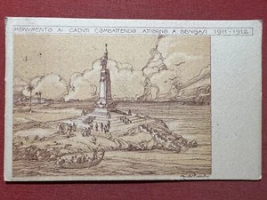 AK Kolonial - Denkmal für die Gefallenen im Kampf in Bengasi 1911-1912 - 1914 - Bild 1 von 2