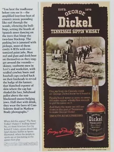 1978 George Dickel Cascade Creek Rare Regional Original Print Ad 3/4 Page Ad - Picture 1 of 10