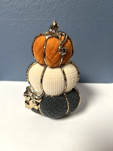 BATH BODY WORKS Stacked Pumpkins Orange White Teal Wallflower Plug In NEW - Picture 1 of 8