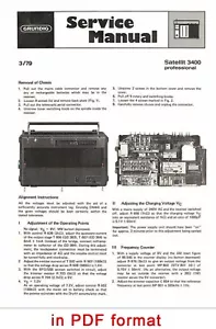 GRUNDIG Satellit 3400 Professional SERVICE MANUAL - Picture 1 of 1