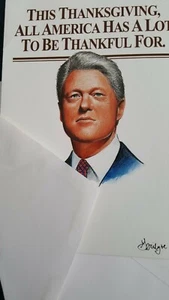 Tarjeta de humor de acción de gracias del presidente Bill Clinton Earthome Sweet Home - Imagen 1 de 3
