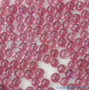 Natural Pink Rhodolite Garnet Round 2 mm and 3 mm Cabochons Loose gemstone - Picture 1 of 8
