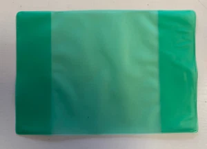 Heftumschlag Hefthülle Heftschoner Din A6 grün transparent - Bild 1 von 1