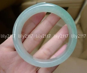 Genuine Natural Green Jadeite Jade Gemstone Bangle Bracelet 56-66mm Jewelry - Picture 1 of 8