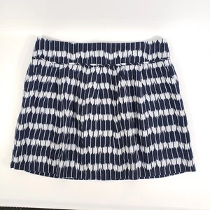 Minifalda corta ANN TAYLOR LOFT talla 14 lino blanco azul marino bolsillos  - Imagen 1 de 9