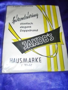 Vintage Strapsstrümpfe Jakobs Hausmarke Damenstrümpfe Gr. II braun Nylons  OVP - Bild 1 von 2