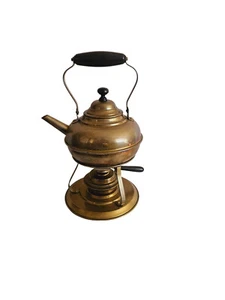 Rare Antique Brass Spirit Kettle With Stand And Burner c.XIX Century, S. Sternau - Picture 1 of 10