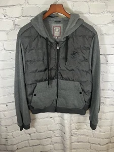 Beverly Hills Polo Club Grey Insulated Hooded Jacket Men Size XL - Picture 1 of 4