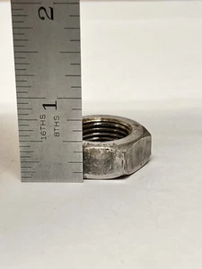 (2) 3/4-16 Left Hand Thread Hex Nut Jam Thin Fine Thread .75-16 UNF - Picture 1 of 3