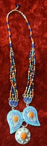 Vintage Southwestern Sterling Silver .925 Turquoise Coral Lapis Beaded Necklace - Picture 1 of 8