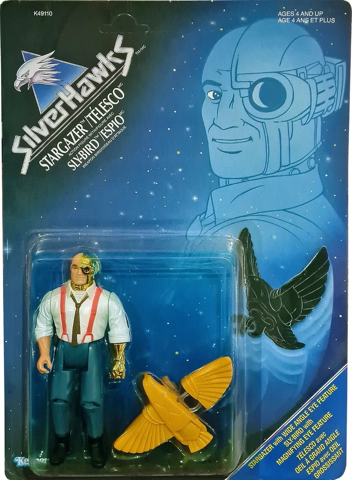 Vintage 1986 Kenner Silverhawks Stargazer With Slybird