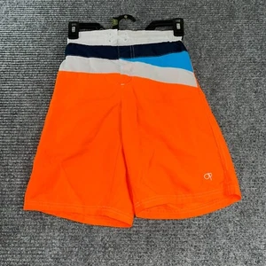 OP boys swim trunks medium 8 meshlined orange blue white 100% poly - Picture 1 of 8