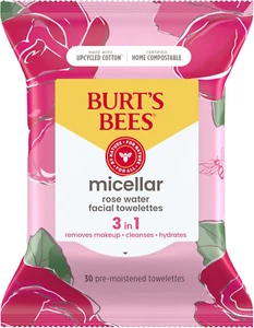 Burt’S Bees 3 in 1 Micellar Facial Cleanser and Makeup Remover Towelettes with R - Picture 1 of 12