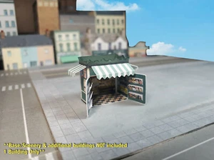 N Scale Building - Newsstand (Cover Stock PRE-CUT Paper Kit) NS1N - Picture 1 of 12