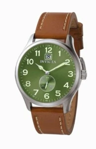 Invicta Forcetion Green Brown Leather Strap Waterproof 50m NEW Model 5456 - Picture 1 of 4