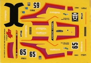 PORSCHE 911 CARRERA RSR N°65 VAILLANT LE MANS 1975  DECALS 1/43 GAMMA MODELS - Imagen 1 de 1