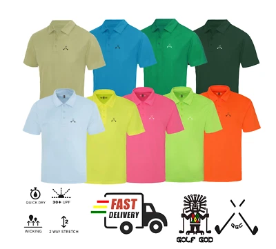 GOLF GOD CLOTHING Golf God Crossed Schläger Neoteric Golf Poloshirt Tour Top Golf T-Shirt S-3XL