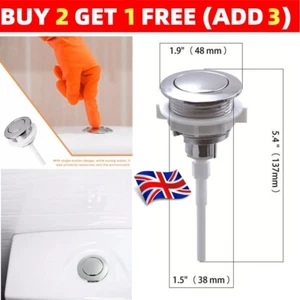 Toilet Single Flush Push Button Replacement Cistern Water Tank Saving 38mm UK - Picture 1 of 12