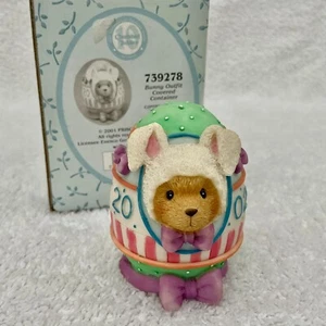 Cherished Teddies - Easter Egg 2002 - In Bunny Outfit -Covered Container 739278 - Picture 1 of 8