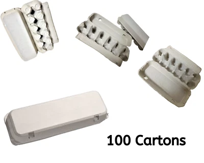 AUSMESE 100x Brand New Natural/Rustic 12 Slots Biodegradable Eco Egg Carton Au Seller