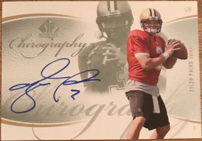 2007 SP Authentic Chirography Tyler Palko CA-TP New Orleans Saints - Image 1 of 2