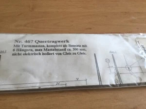 Sommerfeld Quertragwerk TT m. Turmmasten 2St. Nr467 m.6 Hängern 300mm Sommerfeld - Bild 1 von 2