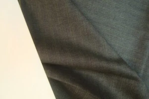 4.33 yds WOOL Fabric Luxury Super 100s Suiting 10 oz Gray stripe 156" BTP - Picture 1 of 5