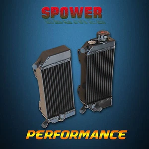 Black Aluminum Radiator For HONDA CRF250R CRF250X 2004 2005 2006 2007 2008 2009 - Picture 1 of 11