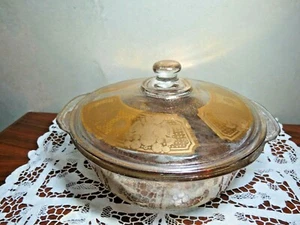 Fire King Georges Briard Design 2 quart Lidded Casserole - Picture 1 of 10