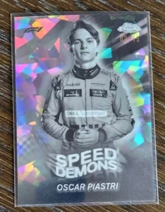 2024 Topps Chrome Sapphire Formula 1 Oscar Piastri Speed Demons bianco e nero/15 - Foto 1 di 3