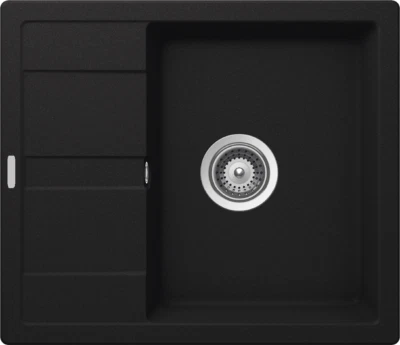 Victory Granitspüle S580 black mit Excentergarnitur & Siebkorbventil Küchenspüle - Bild 1 von 4