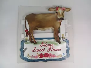 Pioneer Mujer Hogar Dulce Hogar Floral Jardín Patio Estaca Metal Marrón Vaca Nuevo - Imagen 1 de 14