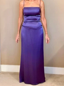 Purple Satin Strapless Gown by Tahari - Size 10 - Picture 1 of 8