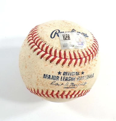 2022 Bryan Reynolds/Aaron Ashby Brewers @ Pirates Game-Used Baseball COA - Image 1 of 4